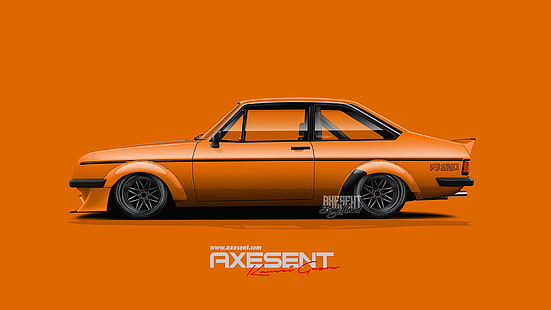 Axesent Creations, Ford Escort RS2000, rendern, britische Autos, Ford, HD-Hintergrundbild HD wallpaper