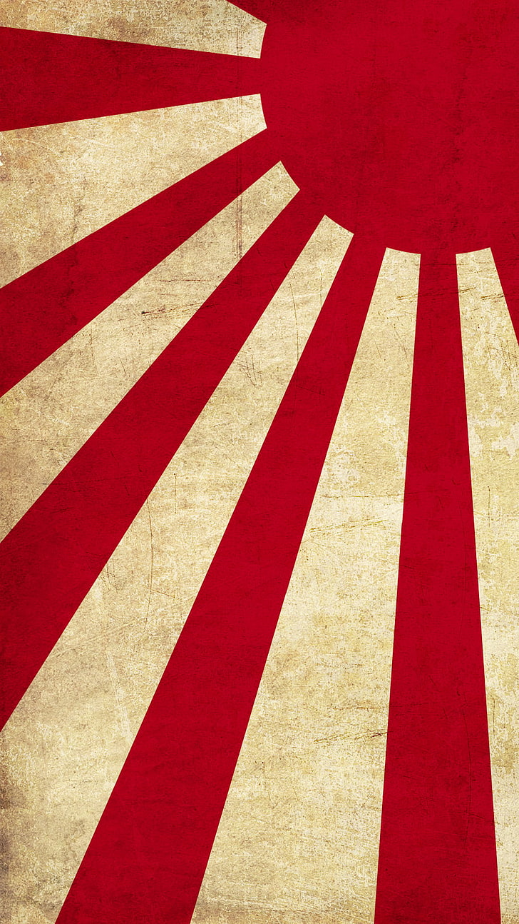 phone, red, japanese flag, HD wallpaper