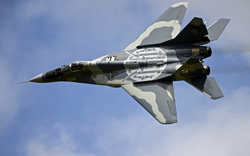 เครื่องบินรบ, Mikoyan MiG-29, กองทัพอากาศ, เครื่องบิน, เครื่องบินขับไล่เจ็ท, ทหาร, เครื่องบินรบ, วอลล์เปเปอร์ HD HD wallpaper