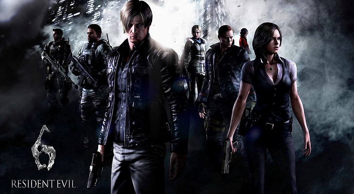 Personagens de Resident Evil 6, papel de parede de Resident Evil, Jogos, Resident Evil, Escuro, videogame, 2012, resident evil 6, HD papel de parede