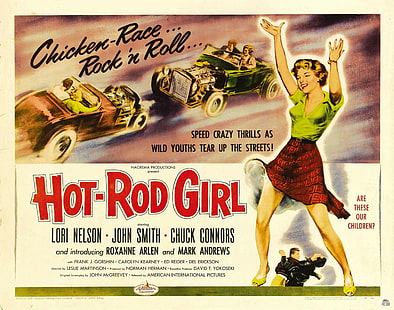 affiches de cinéma hot rod girl b films, Fond d'écran HD HD wallpaper