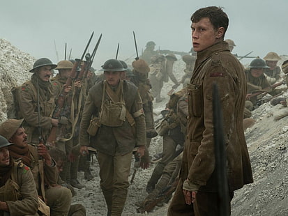 1917 (кино), киносцена, война, Первая мировая война, мировая война, Британская армия, HD обои HD wallpaper