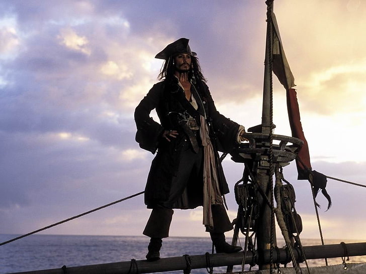 filmy, Piraci z Karaibów, Jack Sparrow, Johnny Depp, Tapety HD