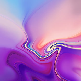 Waves, Purple, Gradient, Samsung Galaxy Tab S4, Stock, HD, HD тапет HD wallpaper