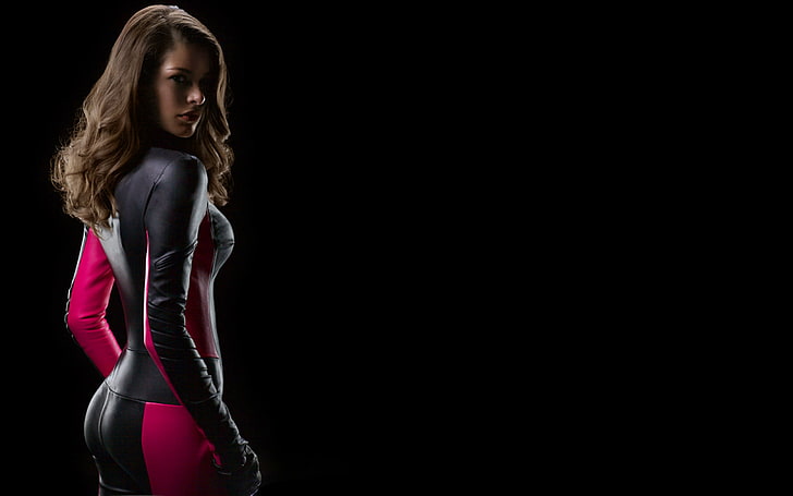 women's red and black long-sleeved suit, bodysuit, T-Mobile, women, Mission Impossible, HD wallpaper