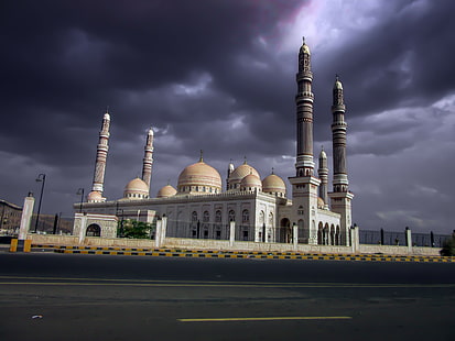 Lengkungan, Masjid, Yaman, Wallpaper HD HD wallpaper