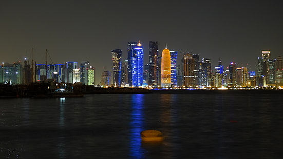 doha, qatar, gedung pencakar langit, Wallpaper HD HD wallpaper