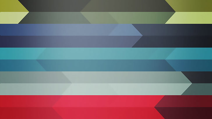 arrows (design), colorful, blue, stripes, digital art, arrows, minimalism, red, HD wallpaper