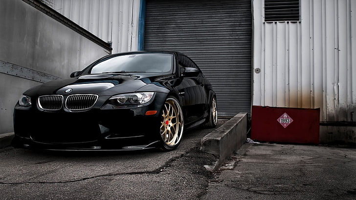 car, BMW, BMW E92 M3, black cars, vehicle, HD wallpaper