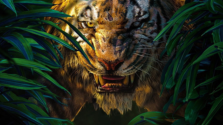 El libro de la selva, El libro de la selva (2016), Tigre, Fondo de pantalla HD