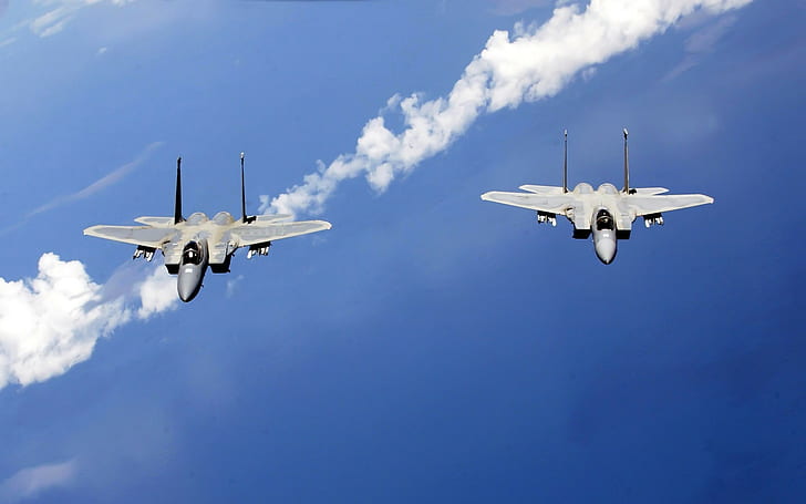 F-15 Eagle, airplane, F-15 Strike Eagle, military aircraft, aircraft, military, vehicle, HD wallpaper