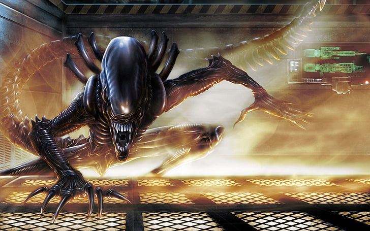 Alien Xenomorph тапет, научна фантастика, Xenomorph, извънземни, Alien (филм), филми, произведения на изкуството, HD тапет