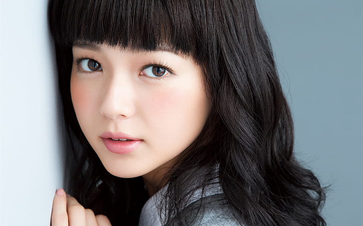 Красивая японская девушка, вьющиеся волосы, милое лицо, Красивая, японская, девушка, вьющиеся, волосы, милые, лицо, HD обои