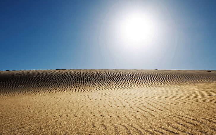 المناظر الطبيعية والشمس والصحراء والرمال، خلفية HD
