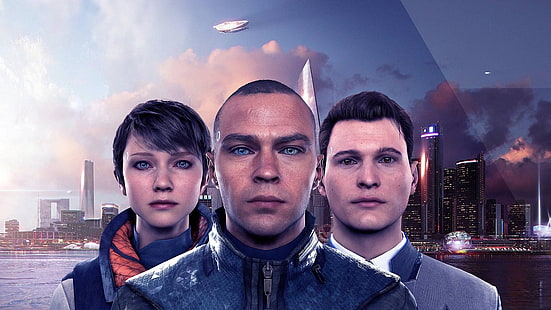 Detroit: Become Human, Quantic Dream, PlayStation 4, Kara (Detroit: Become Human), Markus (Detroit: Become Human), Tapety HD HD wallpaper