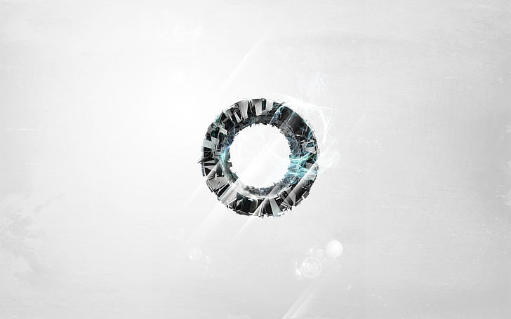 диамантен пръстен в сребърен цвят, абстрактно, дигитално изкуство, HD тапет