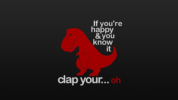 meme dinosaurus merah, humor, Wallpaper HD