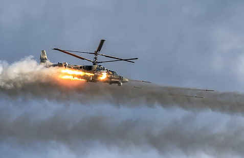 مروحية هجومية من طراز Ka-52 للجيش الروسي، خلفية HD HD wallpaper
