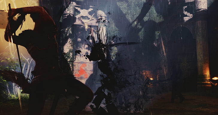Hellblade: Senua's Sacrifice, captura de tela, Nvidia Ansel, Inimigo, espada, Senua, Valravn, Surtr, HD papel de parede