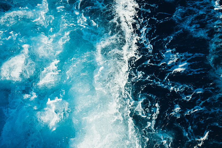 fond d'écran vagues de la mer, mer, mousse, surf, Fond d'écran HD