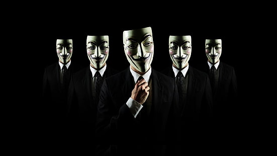 Masque d'Anonim, anonyme, Guy Fawkes, Fond d'écran HD HD wallpaper