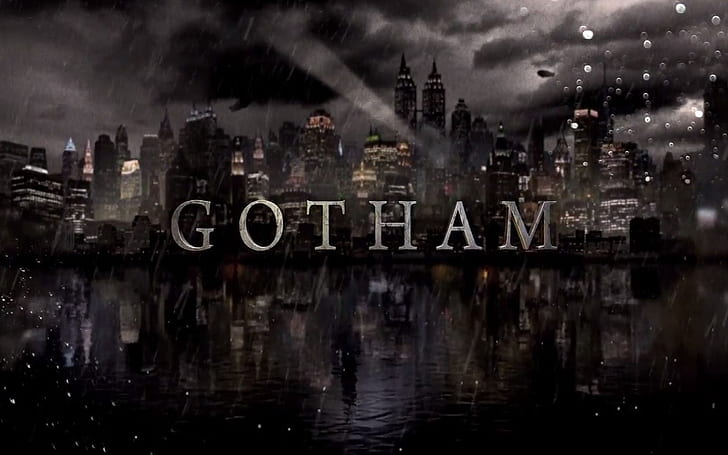 Gotham TV Series Logo، gotham، city، dark، خلفية HD