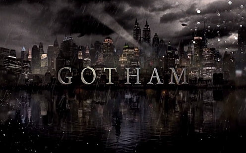 Logotipo de la serie de televisión Gotham, gotham, ciudad, oscuro, Fondo de pantalla HD HD wallpaper