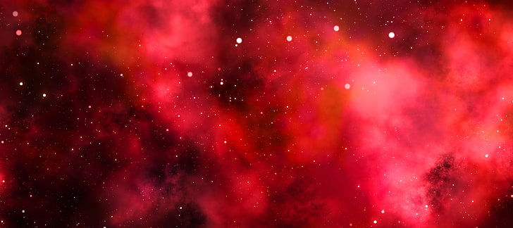 المجرة ، الفضاء ، الأحمر ، اللمعان ، الكون، خلفية HD