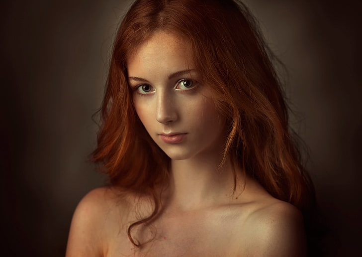 wanita, wajah, potret, model, berambut merah, Wallpaper HD