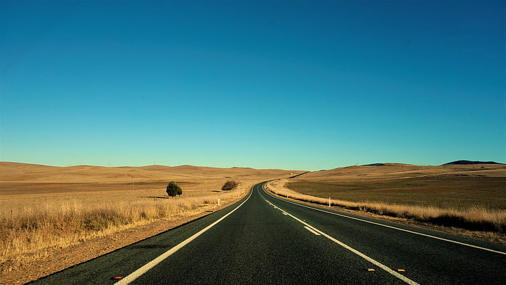 Cooma, Australia, highway, landscape, HD wallpaper