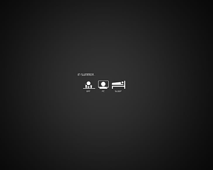 minimalistischer Sommer-PC schlafend schwarzer Hintergrund 1280x1024 Art Minimalistic HD Art, Sommer, minimalistisch, HD-Hintergrundbild