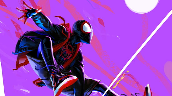 Spider-Man Into the Spider-Verse 4K, menjadi, spider-man, The, Spider-Verse, Wallpaper HD HD wallpaper