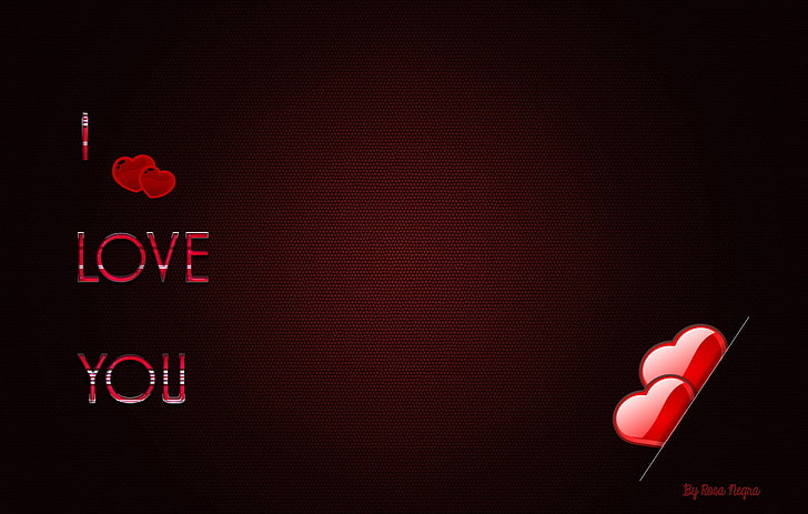 rojo y blanco te amo texto, amor, ilustraciones, Fondo de pantalla HD