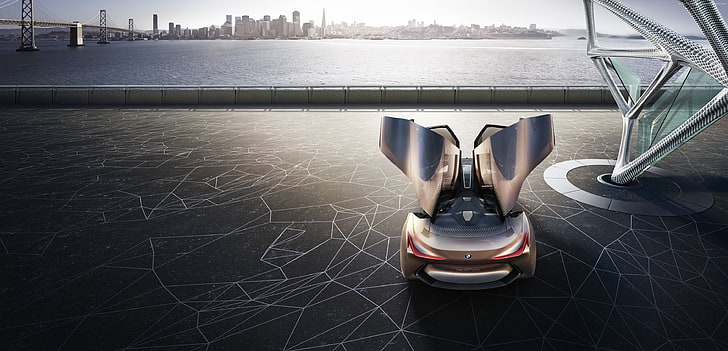 BMW Vision Next 100, samochody przyszłości, samochody luksusowe, Tapety HD