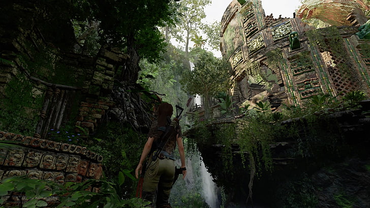 Lara Croft, Shadow of the Tomb Raider, PlayStation 4, videojuegos, Fondo de pantalla HD