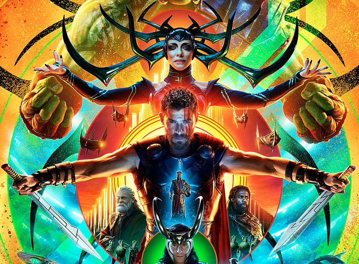 Movie, Thor: Ragnarok, Cate Blanchett, Chris Hemsworth, Loki, Thor, HD wallpaper