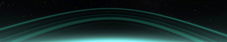 grünes Licht r, Space Engine, Planet, Planetenringe, digitale Kunst, 3D, Render, CGI, HD-Hintergrundbild