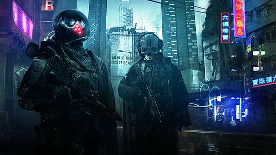cyberpunk, science fiction, digitale kunst, fantasiekunst, cyber, HD-Hintergrundbild HD wallpaper