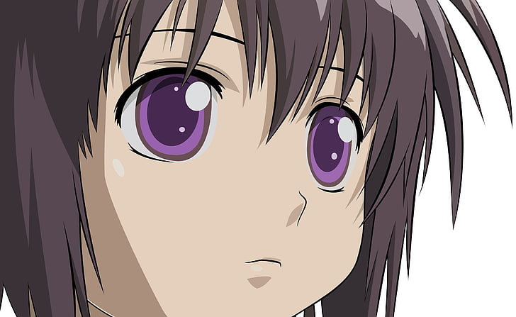 Chica con ojos morados Anime, fondo de pantalla digital de personaje de  anime femenino de pelo morado, Fondo de pantalla HD | Wallpaperbetter