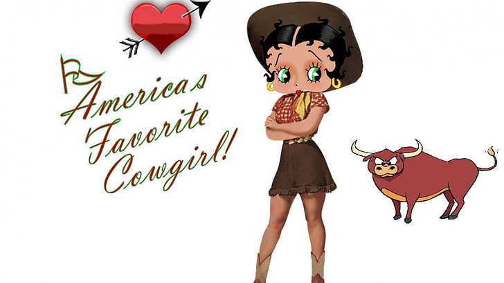 cowgirl, Betty Boop, Sfondo HD