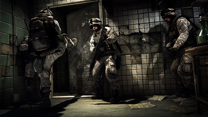 assalto, soldato, arte, interfaccia, Battlefield 3, immagine dello schermo, gameplay, sparatutto, gioco, Sfondo HD