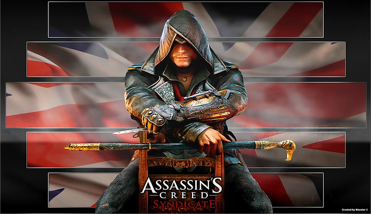 Assassin's Creed Syndicate game cover, flag, assassin, Jacob Fry, Assassin's Creed Syndicate, HD wallpaper