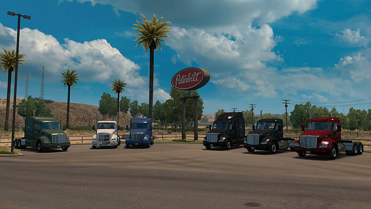 American Truck Simulator, ATS, Kenworth, Peterbilt, trucks, HD wallpaper