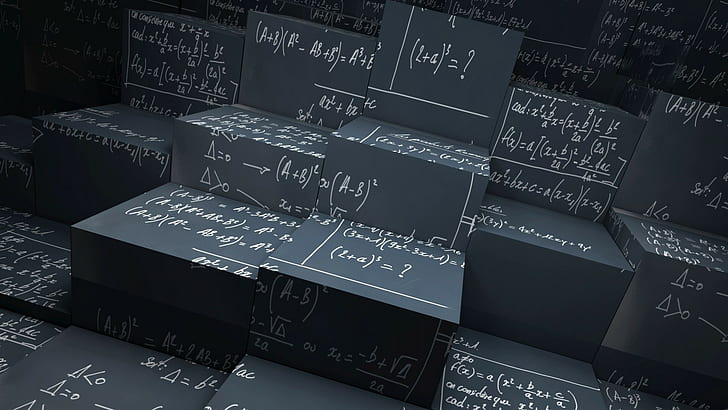 الهندسة الرقمية الرياضيات معادلات المكعب ثلاثي الأبعاد المعرفة، خلفية HD