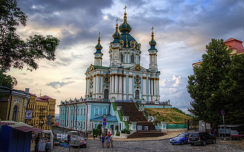 St Andrew Kilisesi Kiev Ukrayna 2680, HD masaüstü duvar kağıdı HD wallpaper