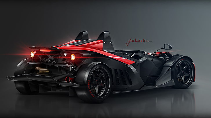 schwarze und rote Autoillustration, KTM X-Bow, Fahrzeug, Auto, HD-Hintergrundbild