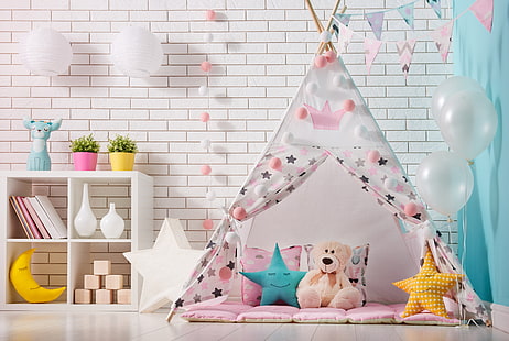 brinquedos, móveis, interior, quarto, criança, quarto de crianças, HD papel de parede HD wallpaper