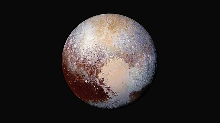 bulan kelabu, Pluto, luar angkasa, Tata Surya, astronomi, alam semesta, Wallpaper HD