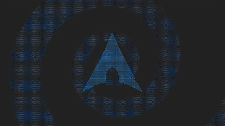 Arch Linux, matériel minimal, minimalisme, art ASCII, néon, texte, style de matériau, Linux, Fond d'écran HD
