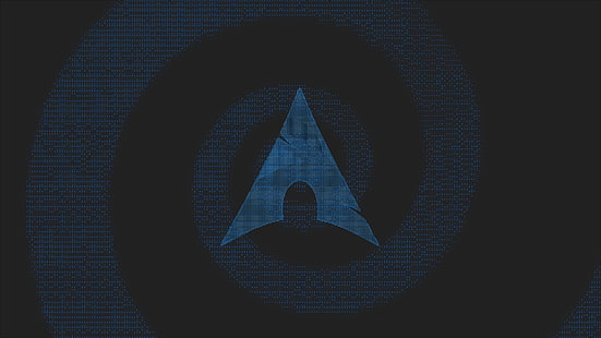 Arch Linux, minimal materiale, minimalismo, arte ASCII, neon glow, testo, stile materiale, Linux, Sfondo HD HD wallpaper